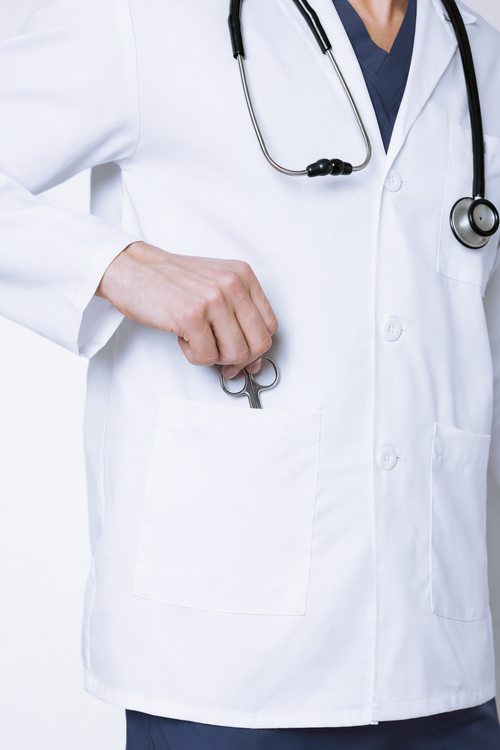 3-Pocket Doctor Lab Coat – Full Sleeve | Long-Length Medical Coat