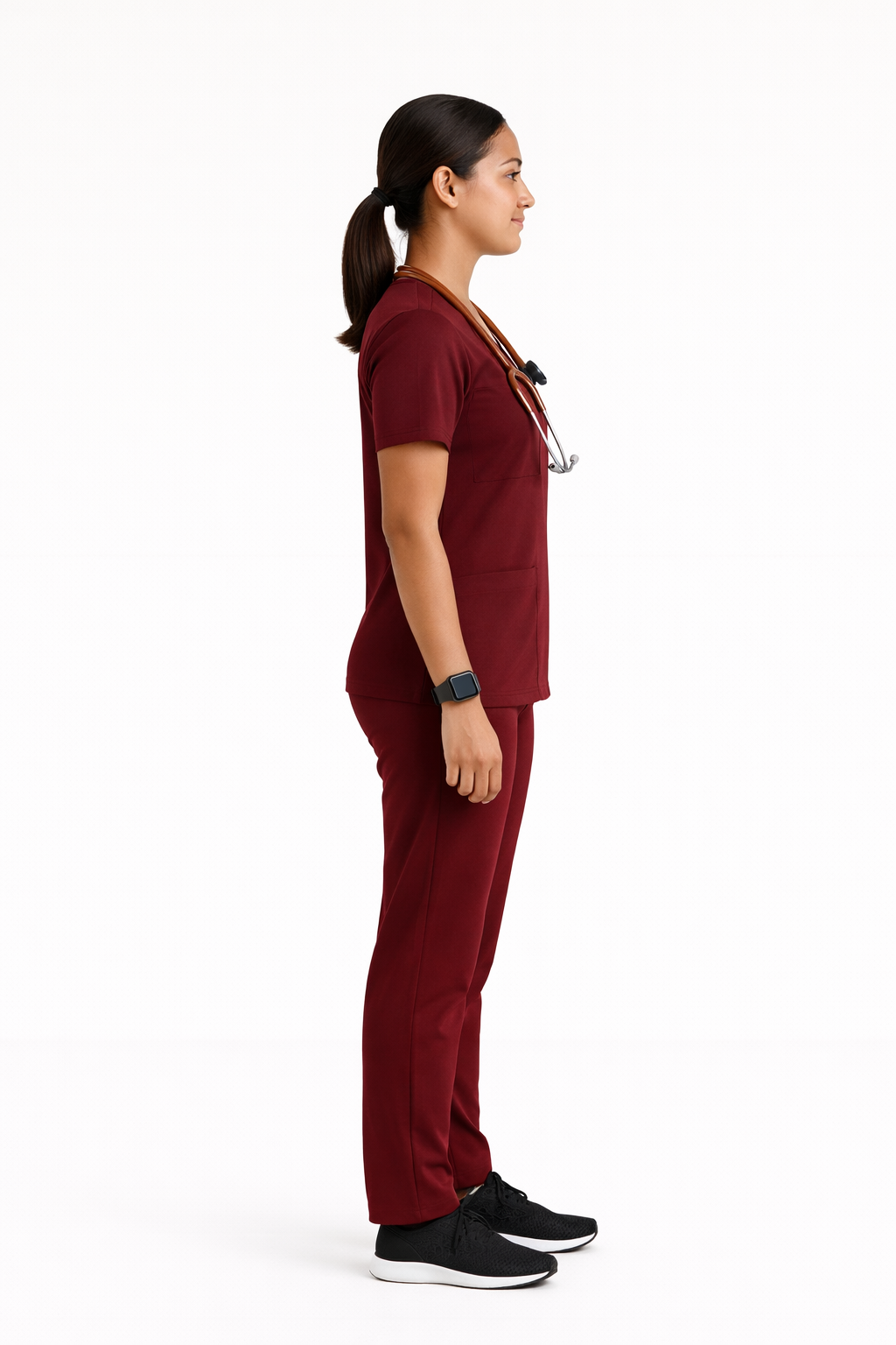 5-Pocket Scrub Suit – Maroon