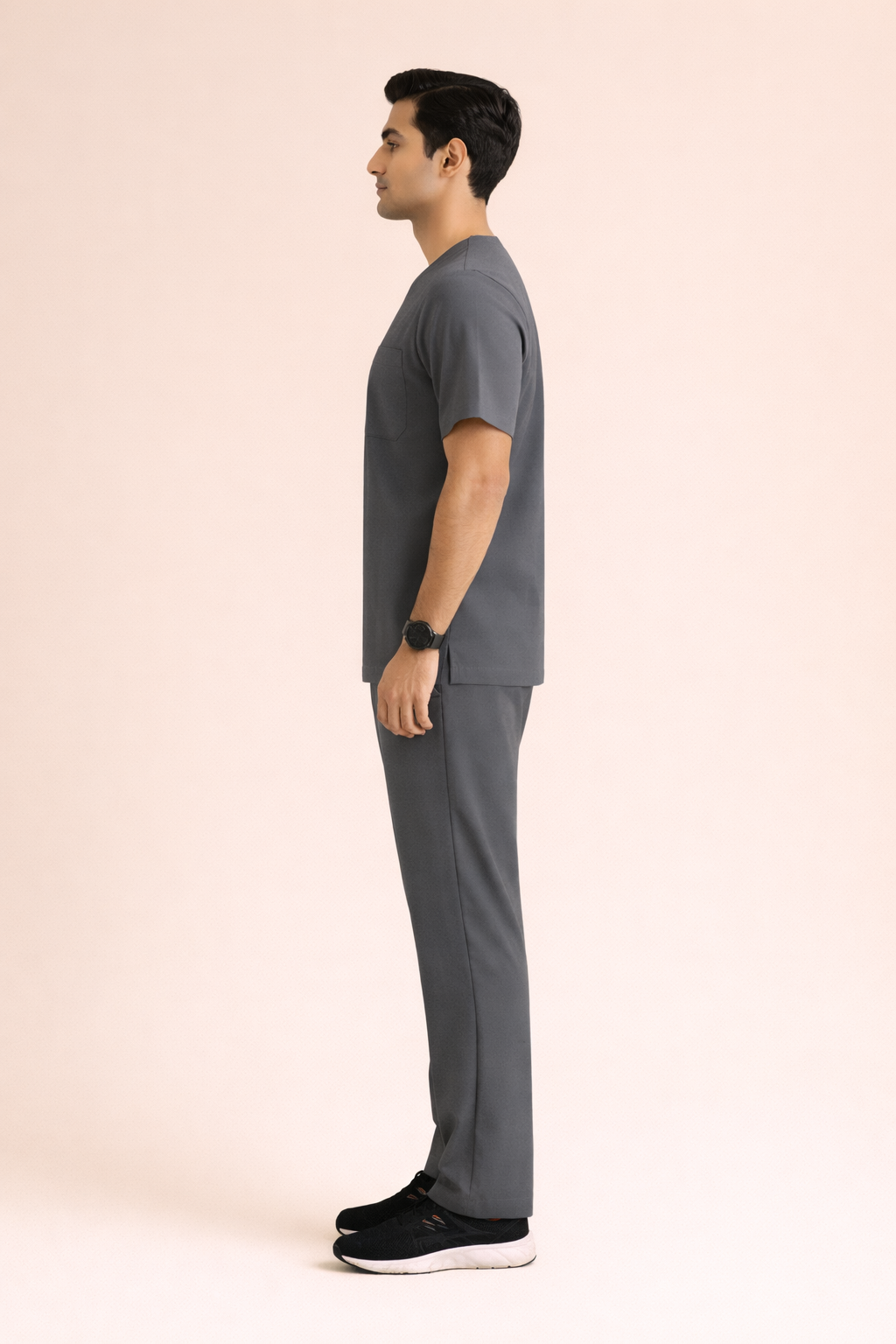5-Pocket Scrub Suit in Grey