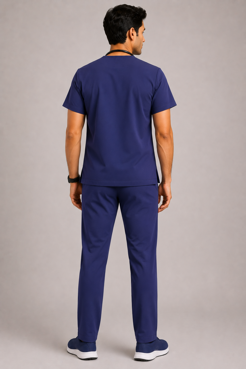 5-Pocket Scrub Suit in Navy Blue