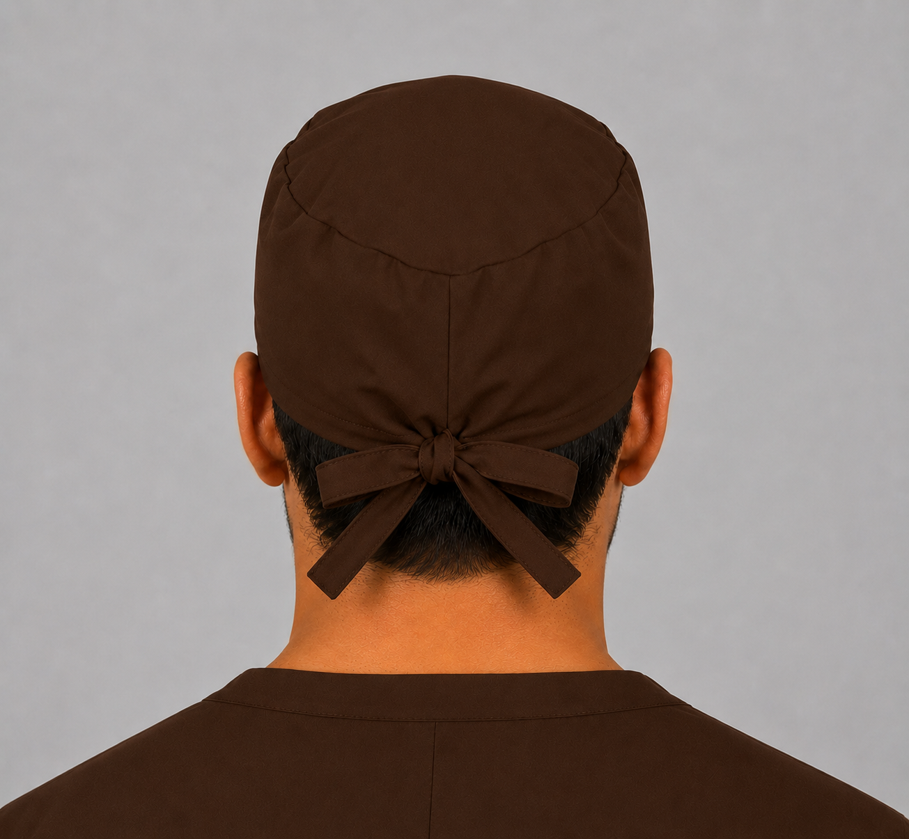 Premium Surgical Scrub Cap – Adjustable Tie-Back | Coffee