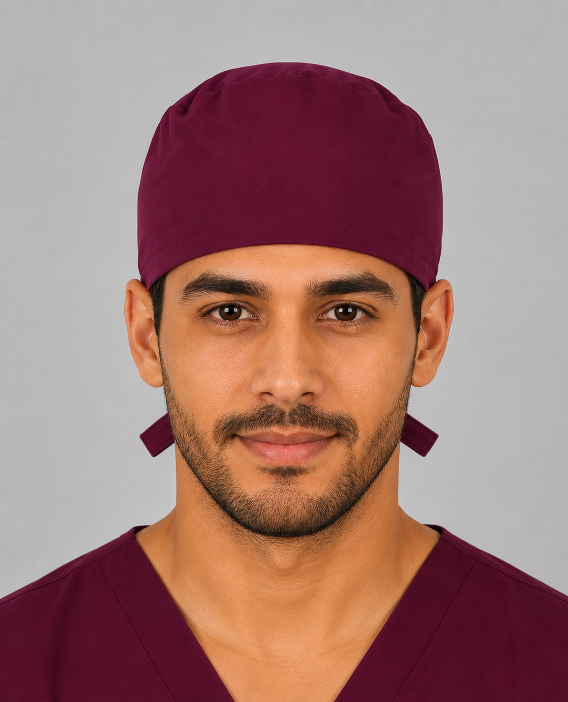 Premium Surgical Scrub Cap – Adjustable Tie-Back | Wine
