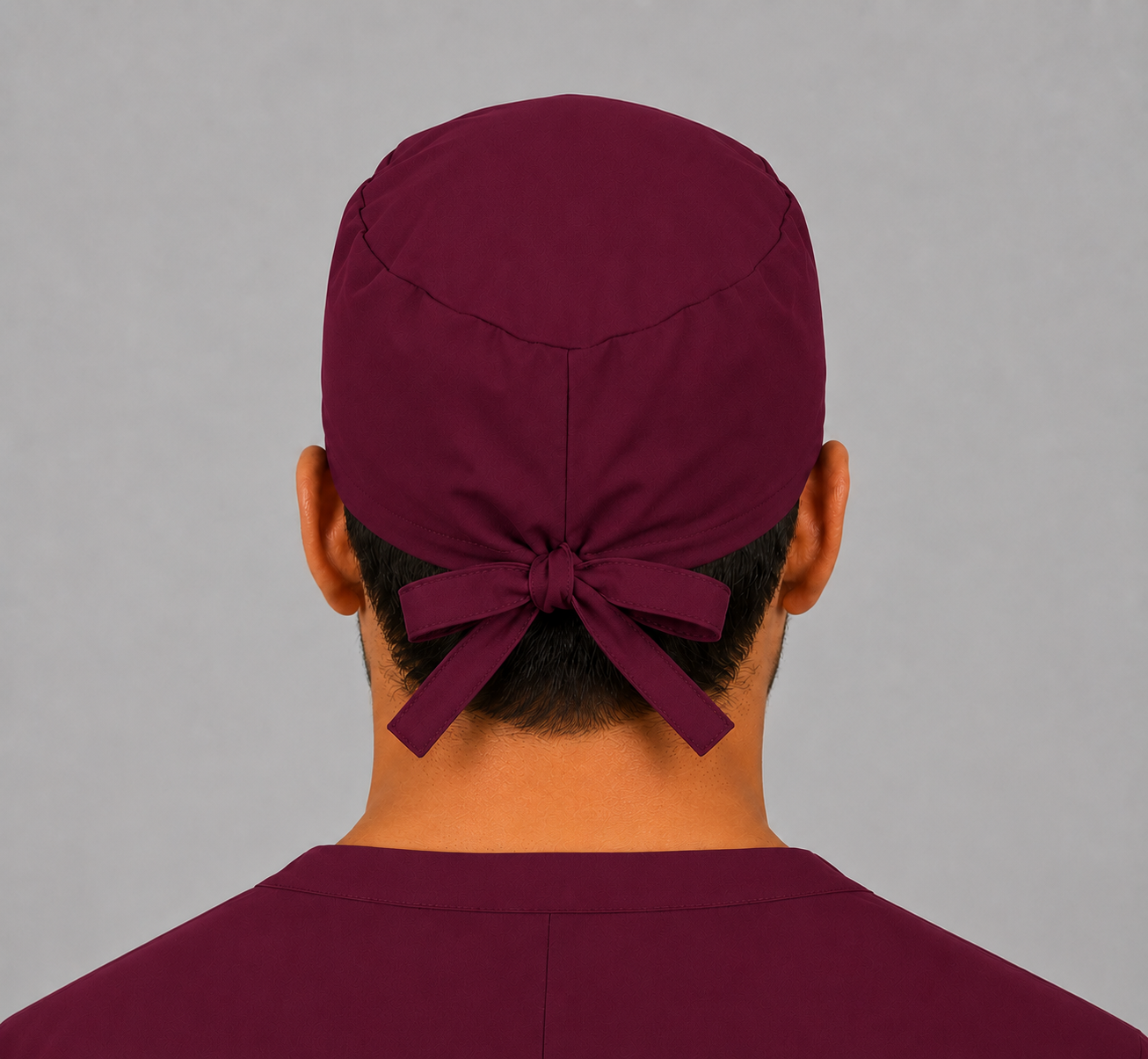 Premium Surgical Scrub Cap – Adjustable Tie-Back | Wine