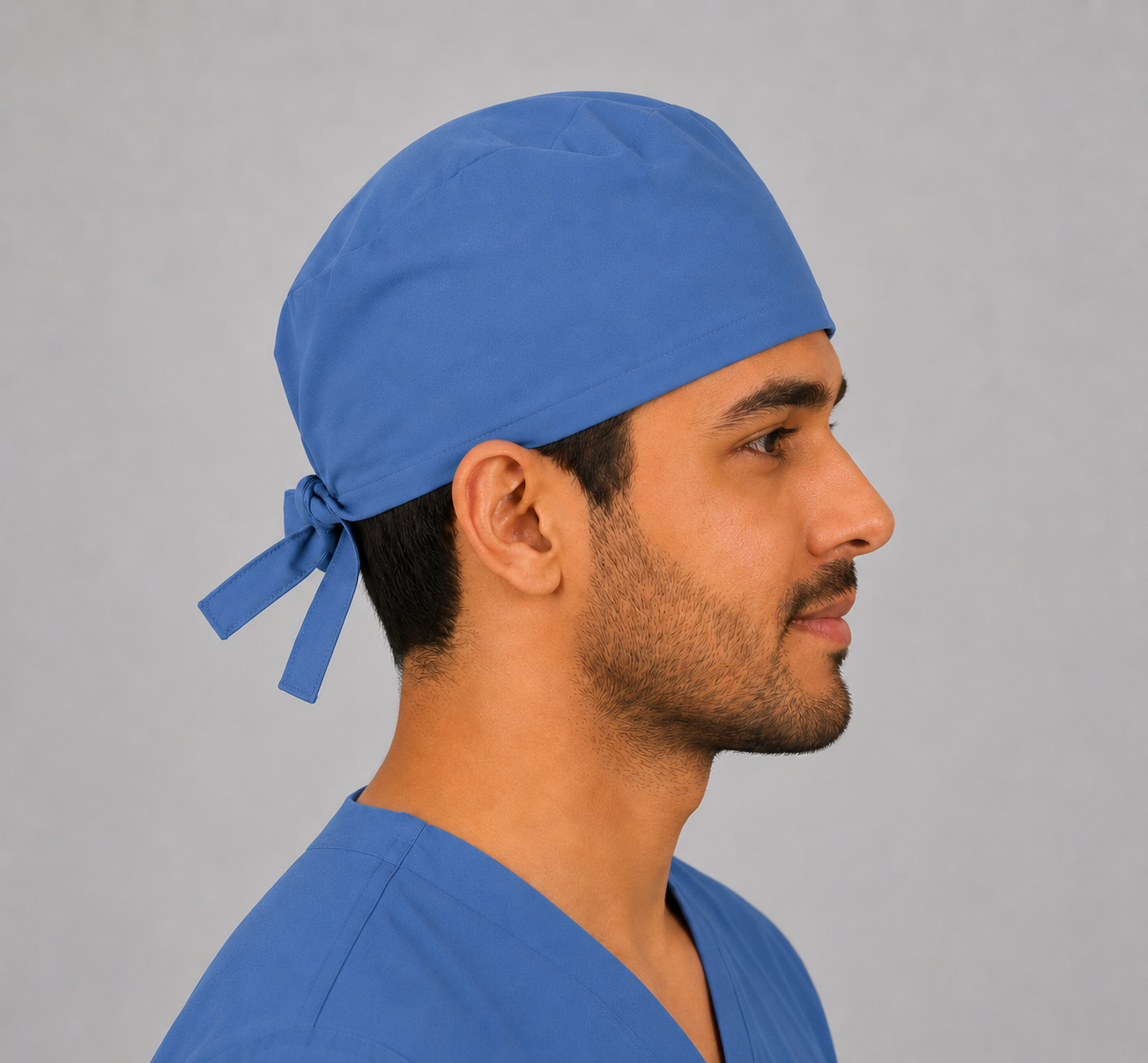 Premium Surgical Scrub Cap – Adjustable Tie-Back | Sky Blue