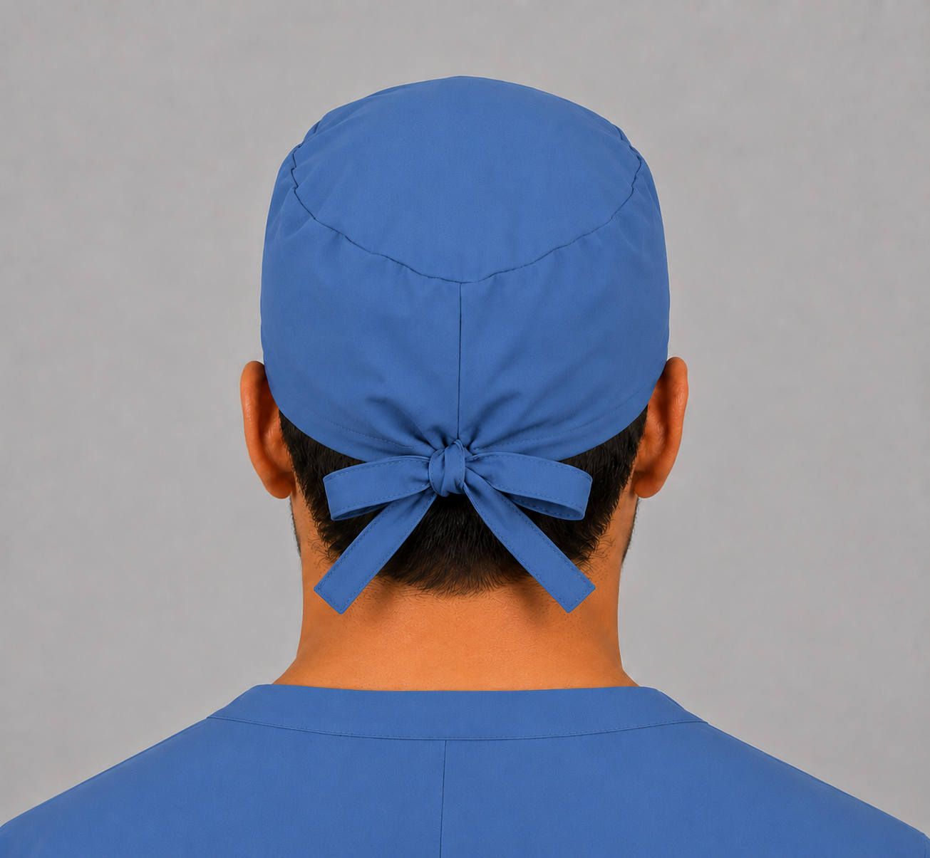 Premium Surgical Scrub Cap – Adjustable Tie-Back | Sky Blue