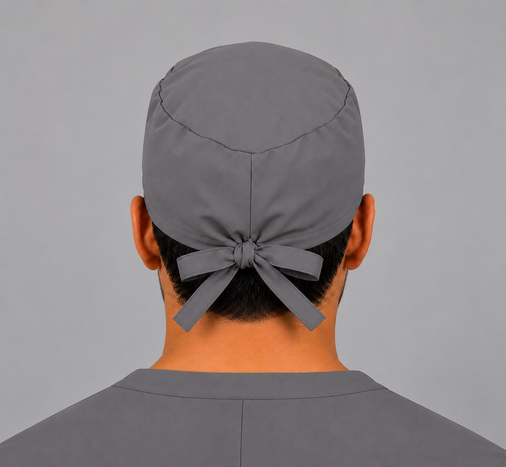 Premium Surgical Scrub Cap – Adjustable Tie-Back | Grey