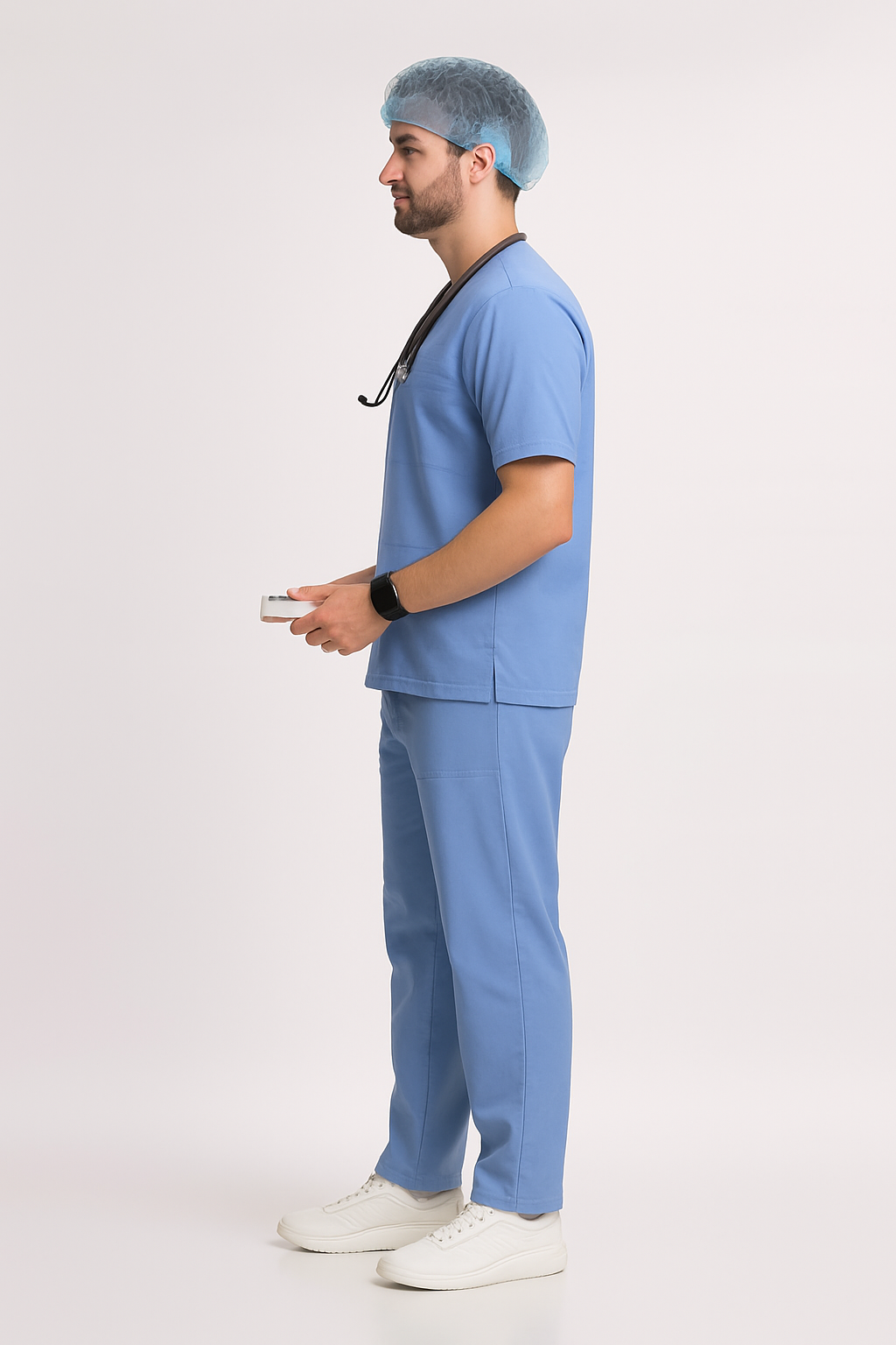 5-Pocket Scrub Suit in Sky Blue