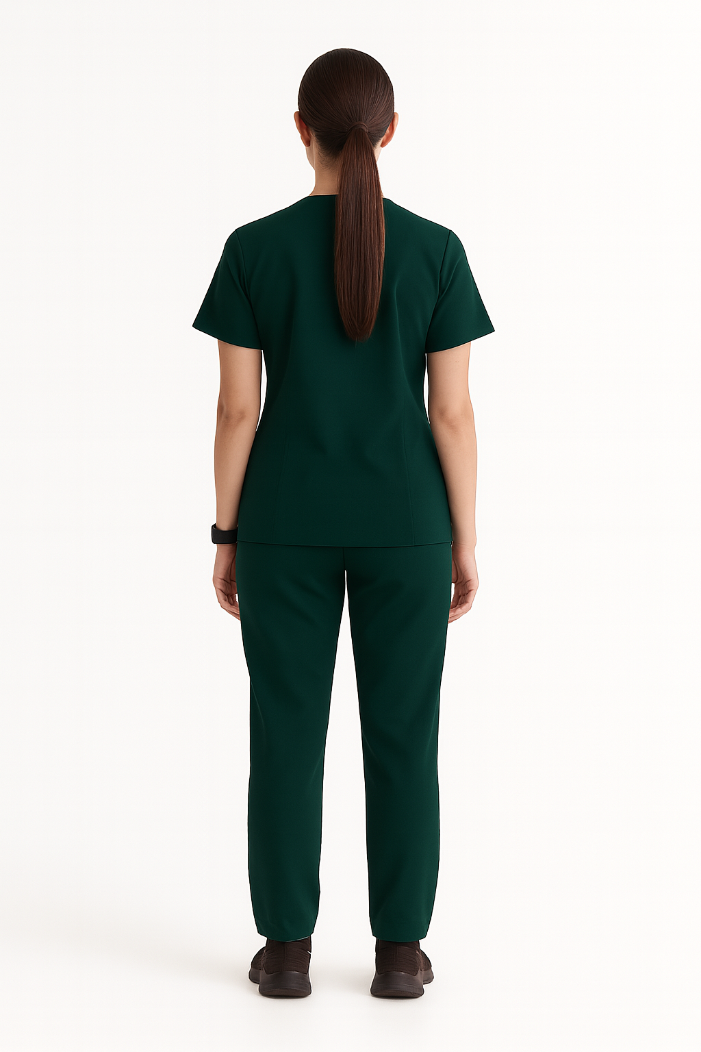 5-Pocket Scrub Suit in Bottle Green