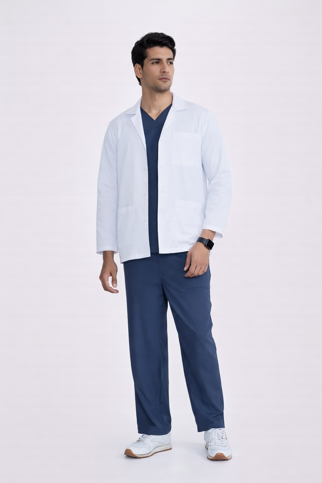 3-Pocket Doctor Lab Coat – Full Sleeve | Long-Length Medical Coat
