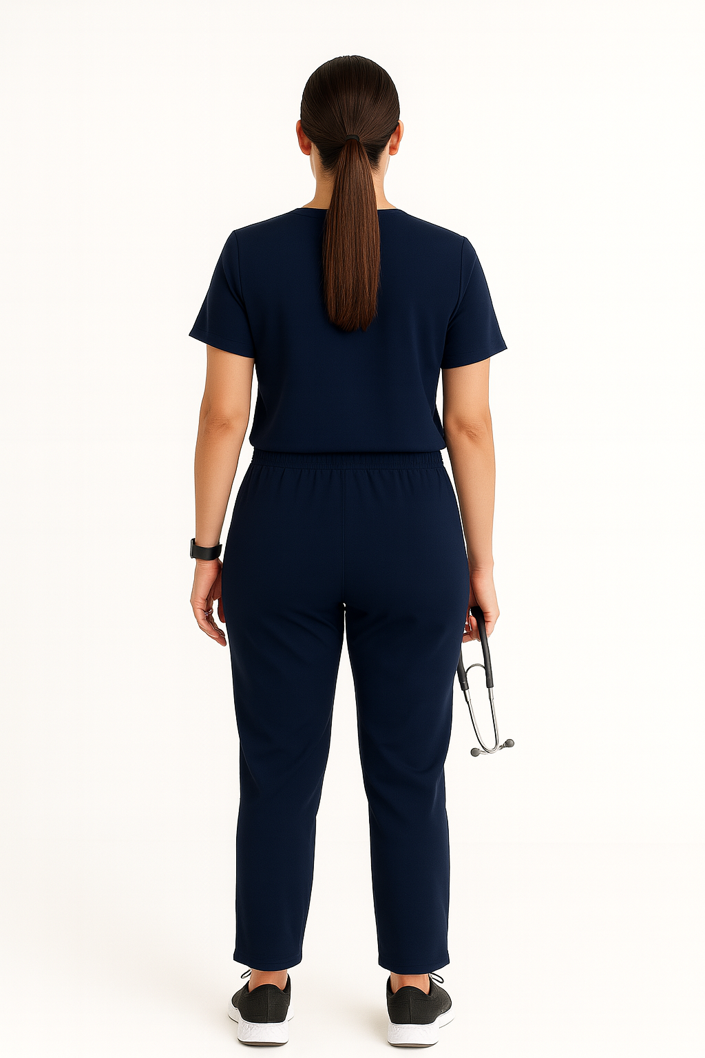 5-Pocket Scrub Suit in Navy Blue