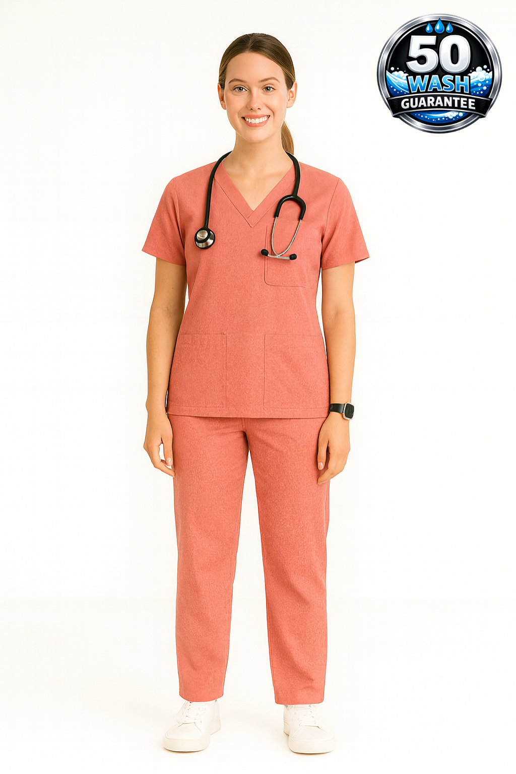 5-Pocket Scrub Suit in Pink