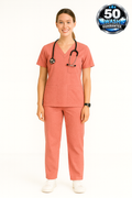 5-Pocket Scrub Suit in Pink