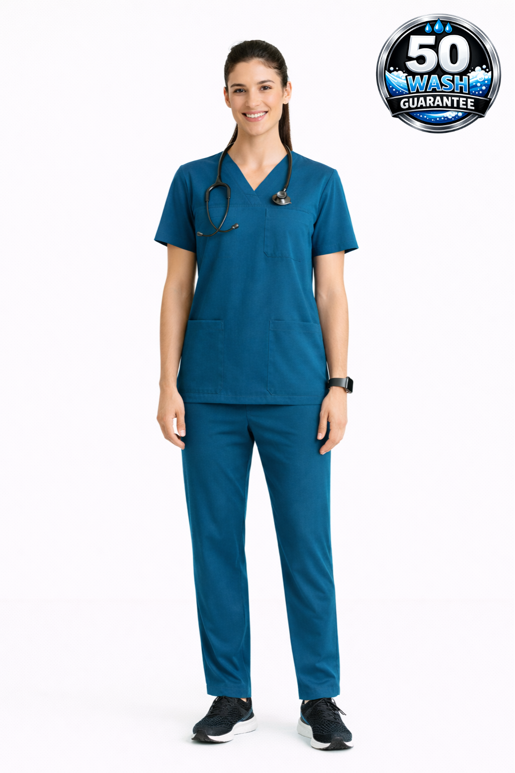 5-Pocket Scrub Suit – Coffee